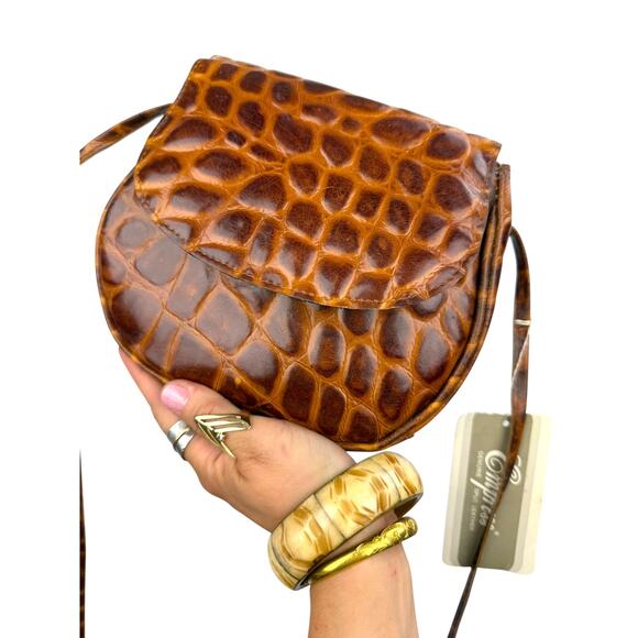1970's new with tags EMPRESS genuine crocodile embossed leather purse - Picture 1 of 6